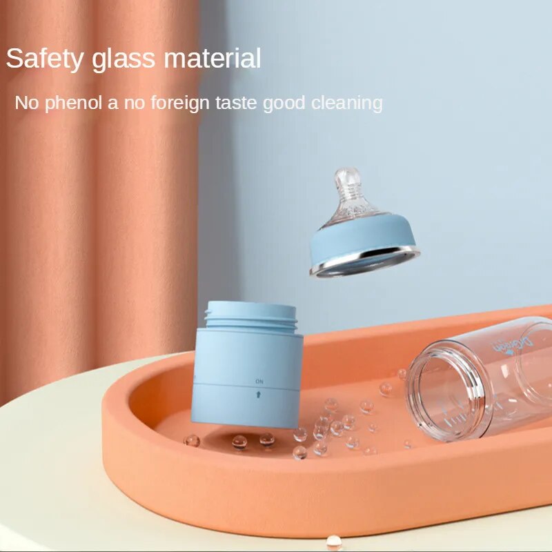 Newborn Baby Glass Feeding Bottle Milk Cute Water Without Thermostat