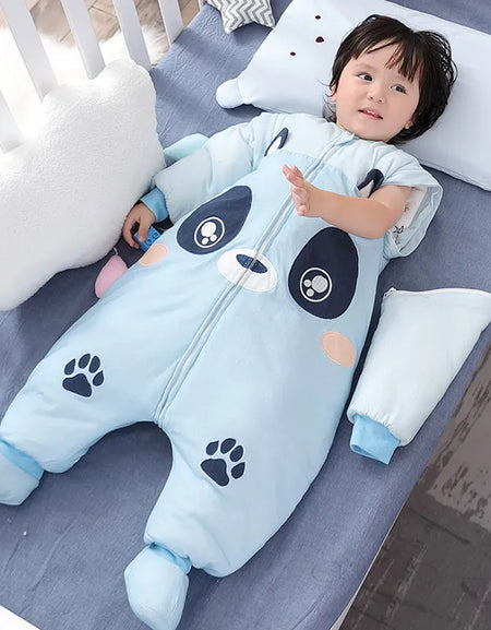 Winter Cotton Baby Cartoon Sleeping Bag  Sleep Sack Newborn Wearable Blanket Bedding Set
