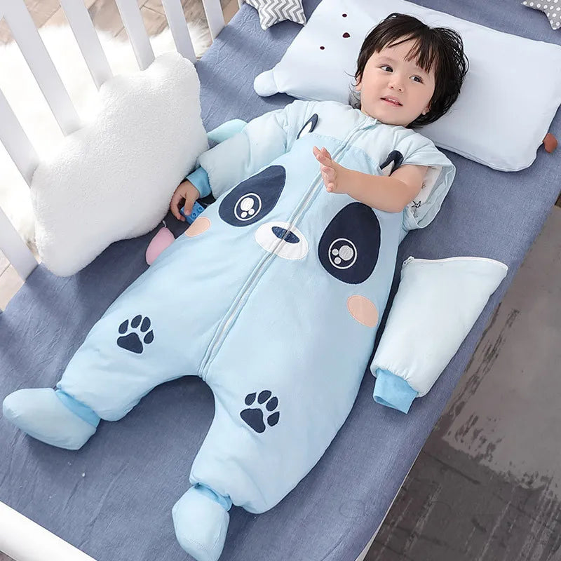 Winter Cotton Baby Cartoon Sleeping Bag  Sleep Sack Newborn Wearable Blanket Bedding Set