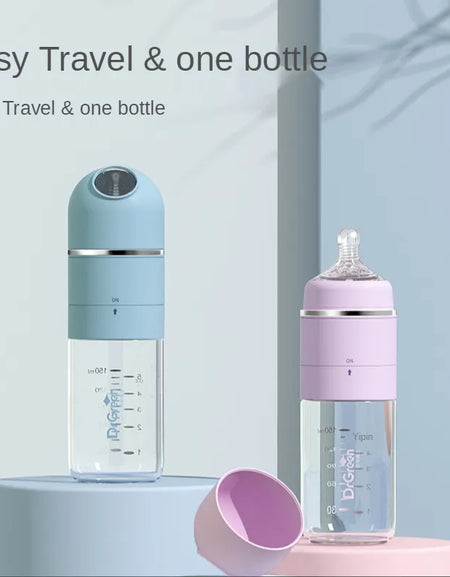 Newborn Baby Glass Feeding Bottle Milk Cute Water Without Thermostat
