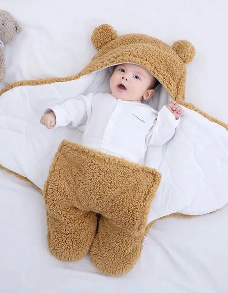 Happytobias Fluffy Soft Newborn Baby Sleeping Bags Baby Wrap Blankets Bedding