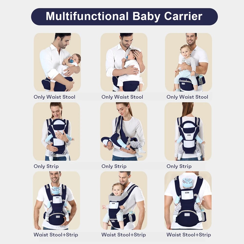 New Born Baby Carrier, Ergonomic Infant Kids Backpack Hipseat