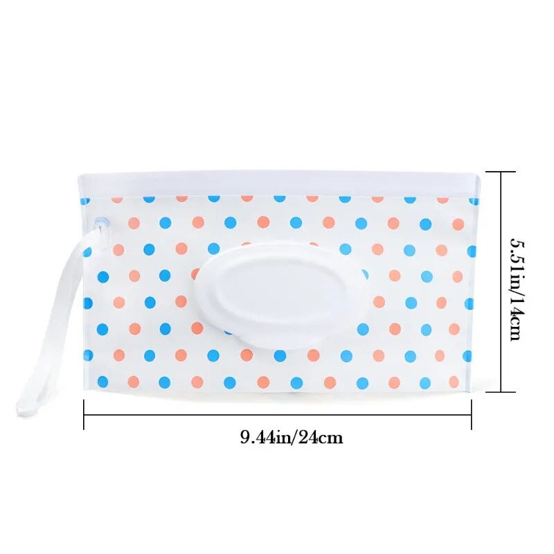 Baby Wet Wipe Pouch Cute Refillable Wet Wipes Bag