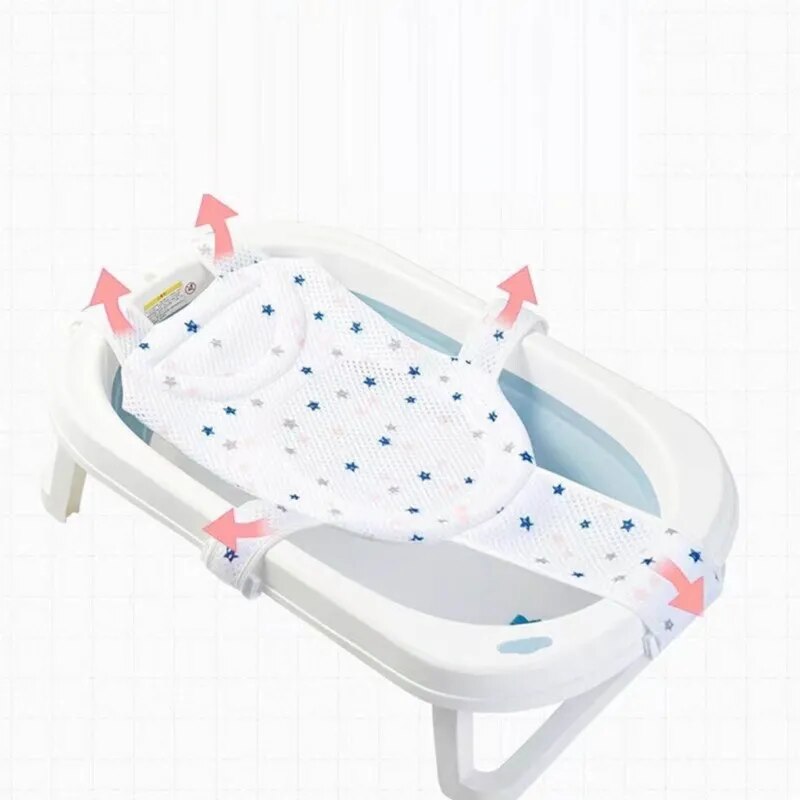 Baby Adjustable Bath Mat Non-slip Bathtub  Support Mat Newborn Safe Bathing