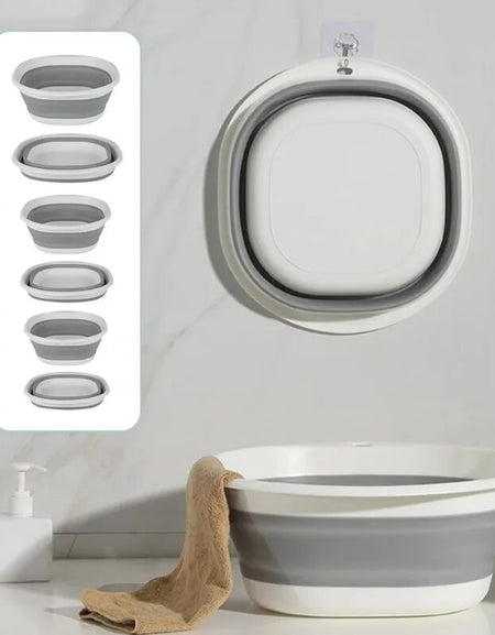 Plastic Folding Basins Portable Wash Basins Folding Laundry Tub Adult Baby Bath