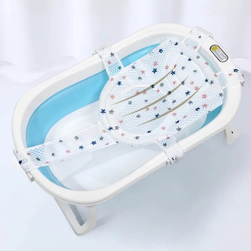 Baby Adjustable Bath Mat Non-slip Bathtub  Support Mat Newborn Safe Bathing