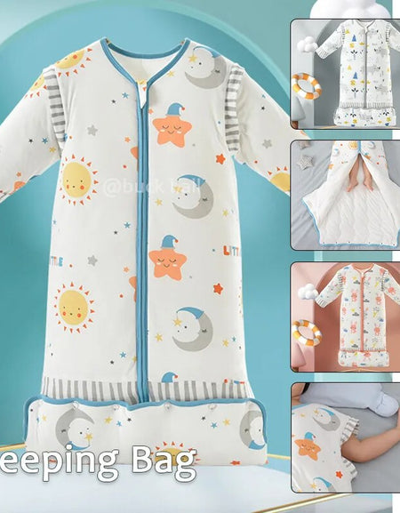 Organic Cotton 0-12 Y Baby Sleeping Bag Sleeve Warm Infant Toddler Wearable Blanket