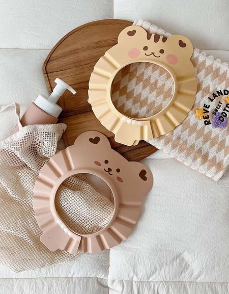 Cartoon Bear Baby Foam Shampoo Cap Soft Hair Wash Hat for Kids Bathing