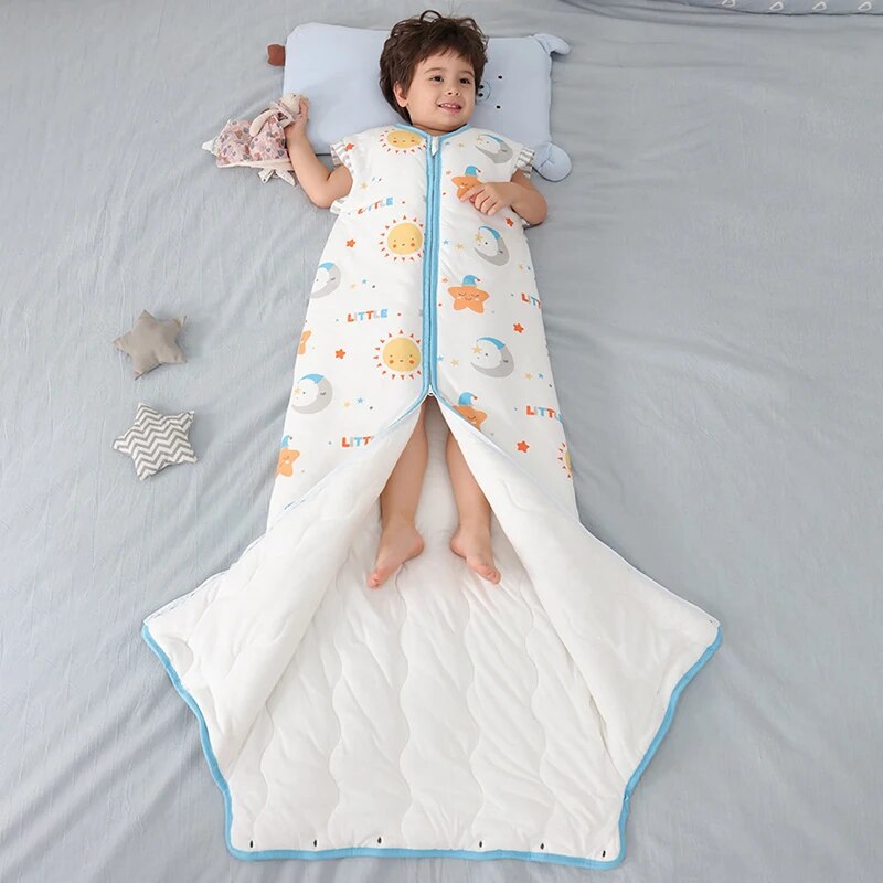 Organic Cotton 0-12 Y Baby Sleeping Bag Sleeve Warm Infant Toddler Wearable Blanket