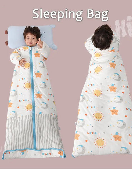 Organic Cotton 0-12 Y Baby Sleeping Bag Sleeve Warm Infant Toddler Wearable Blanket