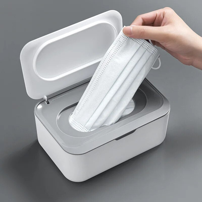 Plastic Wet Tissue Box With Lid Wet Tissue Case Baby Wipes