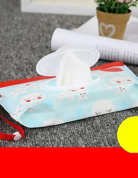 New Fashion Baby Wet Wipe Bag with Flip Cover Portable Useful Tissue