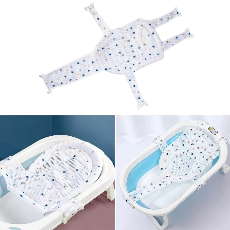 Baby Adjustable Bath Mat Non-slip Bathtub  Support Mat Newborn Safe Bathing