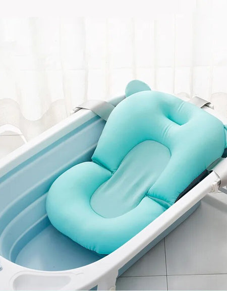 Baby Bath Seat Support Mat Foldable Baby Bath Tub Pad & Chair Newborn Bathtub