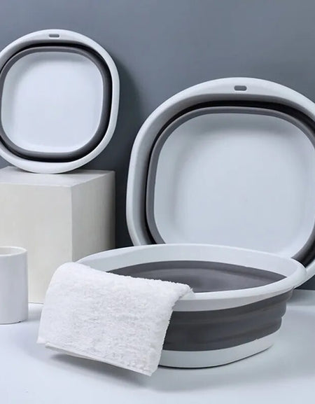 Plastic Folding Basins Portable Wash Basins Folding Laundry Tub Adult Baby Bath