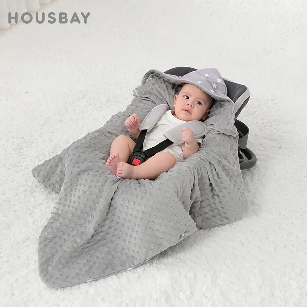 Newborn Baby Blanket Sleepsack On Basket Car Seats Portable Windproof Warm Baby