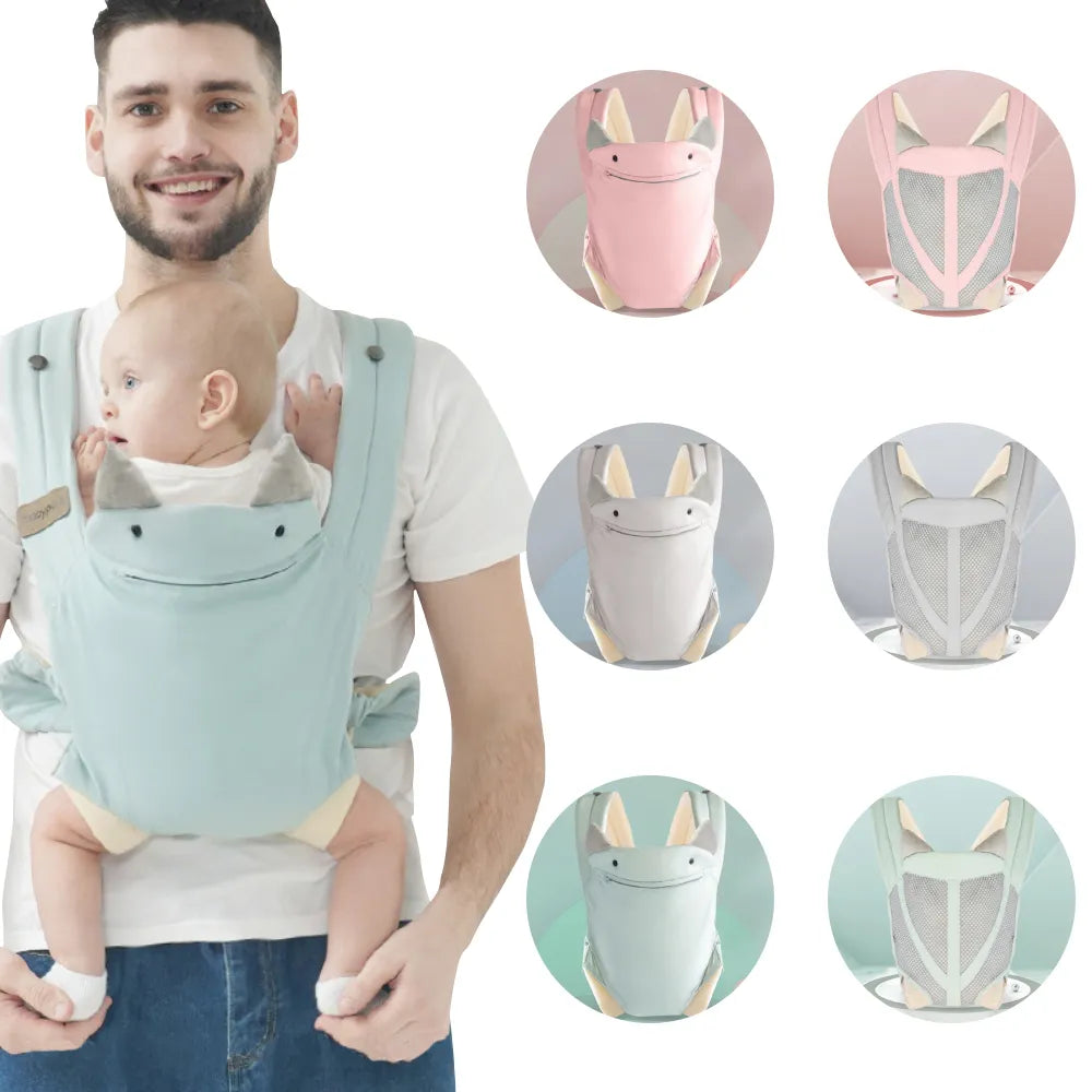 Newborn Wrap Cute Bite Towel Kid Cotton Breathable Front Facing Baby Carrier