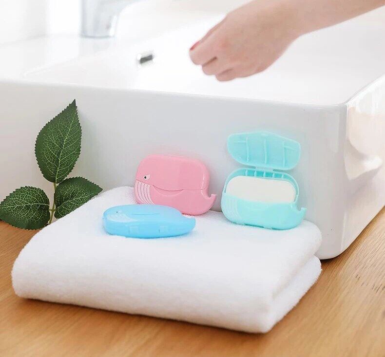 Disposable Soap Paper Travel Soap Mini Paper Soap Washing Hands Bath Clean Sheets Baby Soap