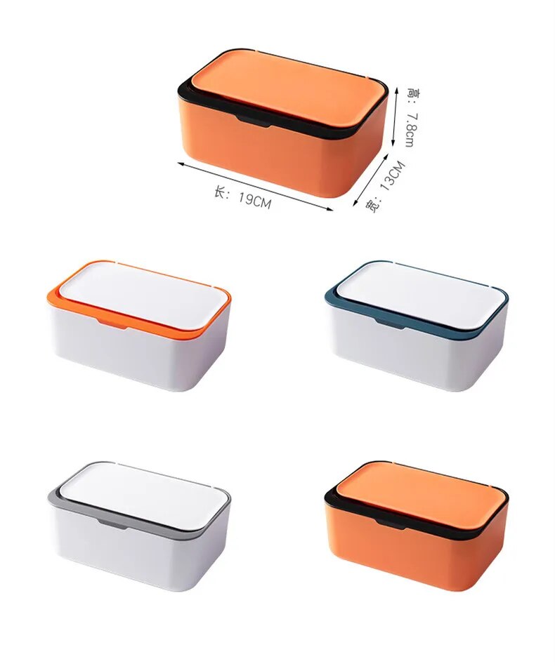 Plastic Wet Tissue Box With Lid Wet Tissue Case Baby Wipes