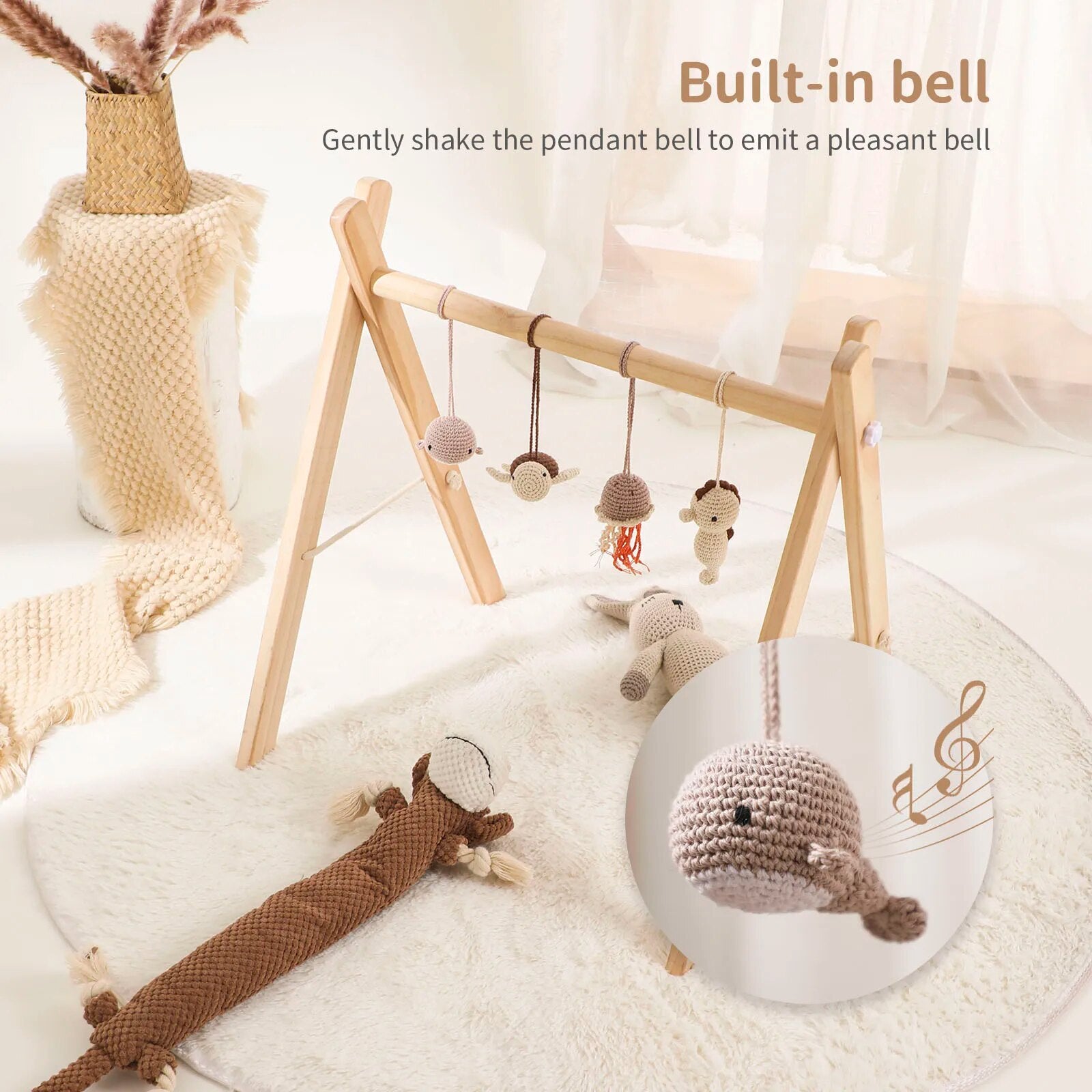 Baby Toys Wooden Play  Baby Carriers Rattle Newborn Educational