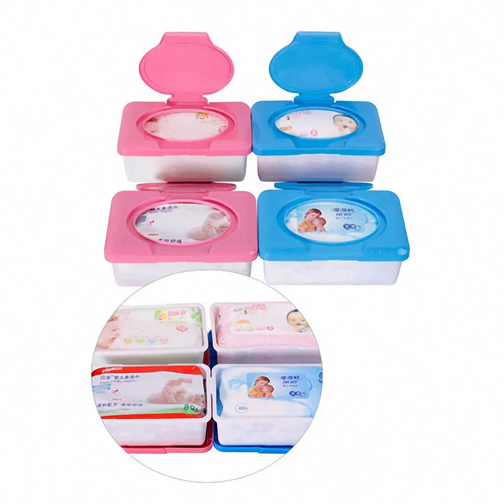 Dry Wet Tissue Box Baby Wipes Storage Case Napkin Dispenser