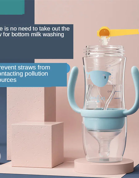 Newborn Infant Baby Feeding Bottle Wide Cute Accessories Milk Water