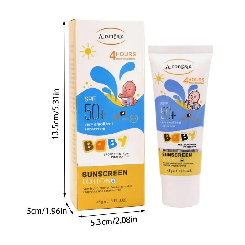 Sunscreen Lotion For Baby 45g Silky Hydrating Light Sunscreen Face Lotion Cruelty & Paraben