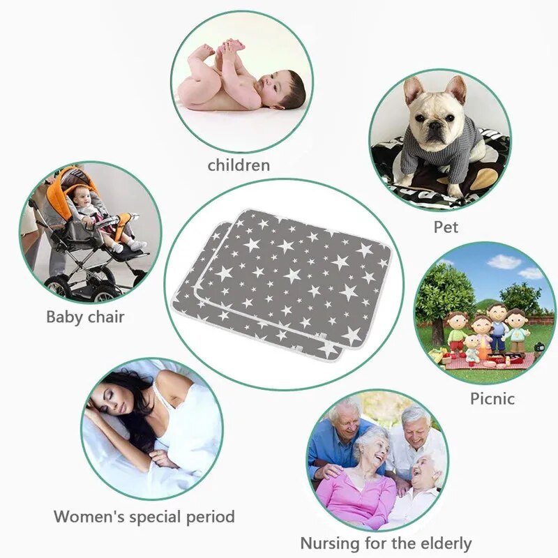 Baby Changing Mat Reusable Newborn Baby Diaper Changing Pad